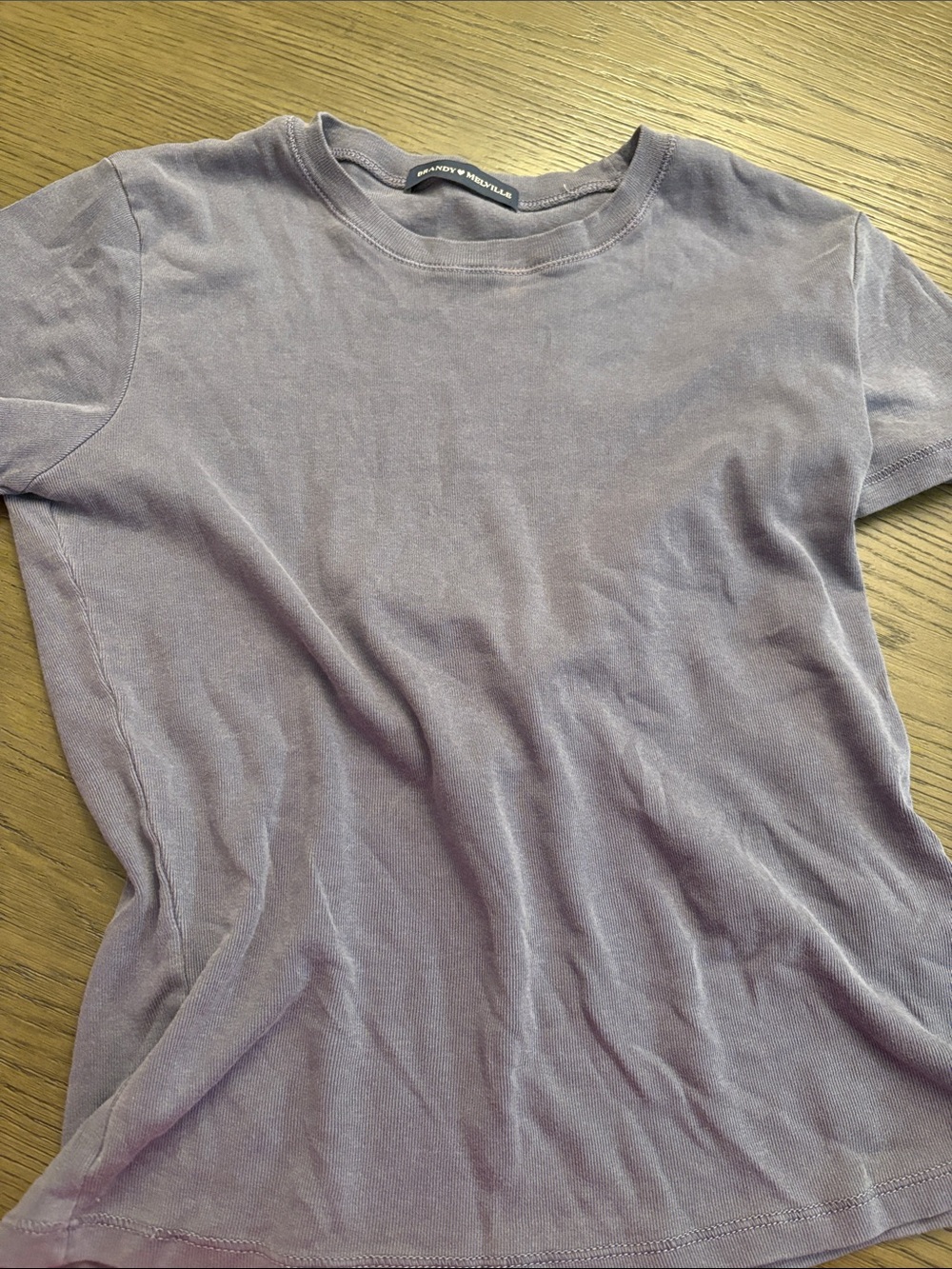 Brandy Melville Lavender Short Sleeve Crew Tee